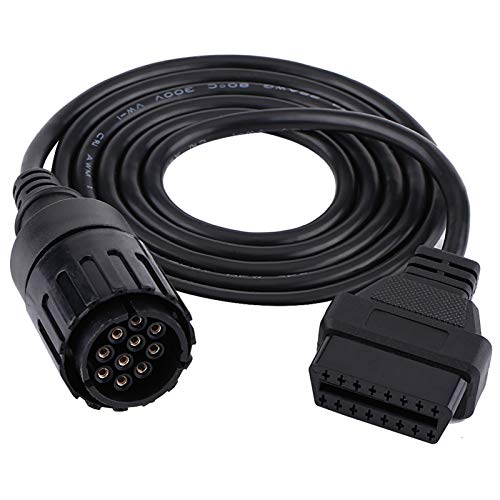 Qiilu OBD2 Diagnostic Cable for ICOM D Module Cable 10pin OBD Adapter for Motorcycles Diagnostic Cable Tools Work with ICOM or ICOM A2 A3