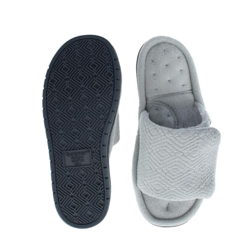 Isotoner Women's Sculpted Terry Adjustable Open Toe Slide Slippers3