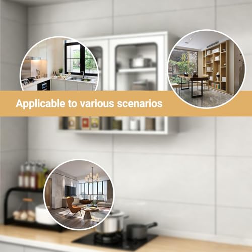 Estante colgante para especias que ahorra espacio con puerta de cristal para comedores 4