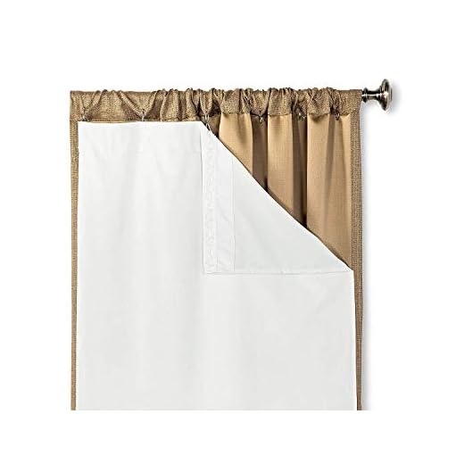 HLC.ME White Thermal Insulated 100% Blackout Curtain Liner for 63 inch Window Panels - Complete Darkness & Window Privacy, Energy Efficient, Noise Reducing - Hooks Included (2 Panels, 50 W x 60 inch)