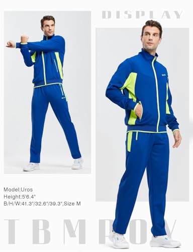 Image of TBMPOY Men's Tracksuit Athletic Sports Casual Full Zip Sweatsuit