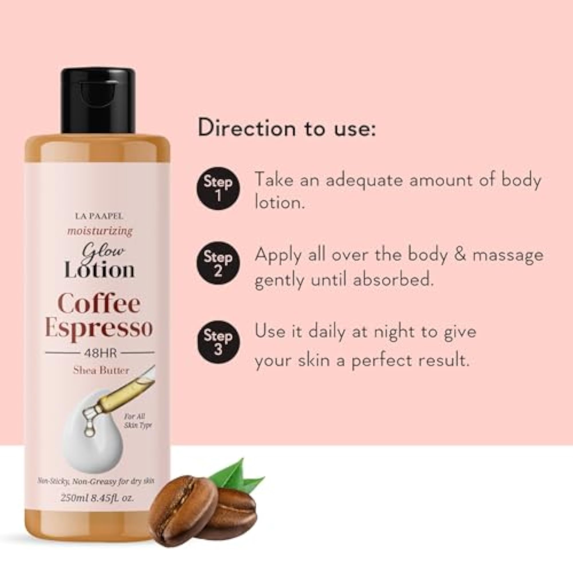 Coffee Espresso Shea Butter Body Lotion, 250ml