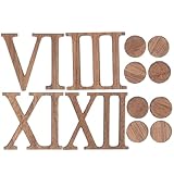 SECFOU Kit Numeri Orologio in Legno per Orologio da Parete Vintage, Facile Installazione, Resistente All'usura, per Riparazione Orologi in Ufficio
