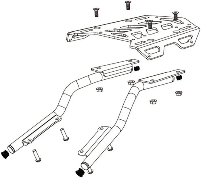 オートバイリアラゲッジブラケット ため CB650R用 ため CBR650R 2019 2020 ラックキャリアプレート カーゴシェ