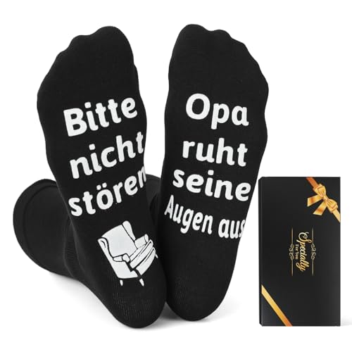 Sunia Lustige Socken Geschenke für Männer, Anti-Rutsch Socken Herren,Geschenkideen für Papa Opa, Ich Liebe Dich Geschenke für Ehemann,Geschenk 40/50/60 Geburtstag Mann,Baumwolle Socken Geschenke 38-46