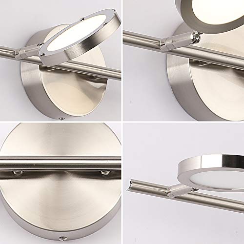 Joossnwell Led Bathroom Lights Fixtures, 4-Lights Vanity Lights Adjustable 20W 29.92" Inch 4000K Nickel Finish Swing Arm Up And Down Wall Sconces #TOP4