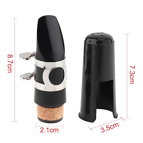 OriGlam Bb Clarinet Mouthpiece with Ligature Cap Reed for Wind Instrument Parts, Traditional Bb Clarinet Mouthpiece Kit Professional Clarinet Mouthpiece for Clarinets - Thumbnail 5