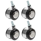 Operitacx Rueda Universal Plana De 4 Uds Sillas Plegables Ruedas De Vástago Roscado Andador Para Bebé Silla De Oficina Ruedas Giratorias Andador Ruedas De Repuesto Para Silla De
