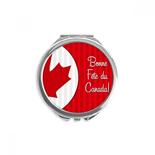 Miroir rond de poche Canada souvenir de voyage compact portable multicolore DIYthinker