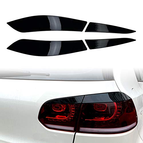 GZYF Car Auto Rear Taillight Eyebrow Eye Lid Cover Trims for VW Golf 6 MK6 2008-2013, Glossy Black