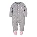 Produktbild CARETOO Unisex Baby Schlafstrampler Bärchen, Baumwolle Pyjamas Cartoon Strampler, Dunkelgrau, Gr.-6-9 Monate/Etikettengröße- 9M
