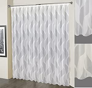 Sun World Schiebegardinen Nach Maß | Maßanfertigung Weiß | Inkl. Laufwagen Für Deckenschiene