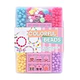 Generisch Pulsera de cuentas, kit de fabricación de joyas, cuentas | Actividades de manualidades portátiles Hobby Suministros de manualidades - Regalo para niños, hija, hijo