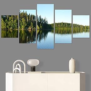 SIGNWIN 5 Panel Canvas Wall Art Modern Art...