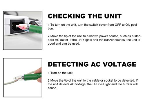 Allosun Gk7 Non-Contact Voltage Tester 70-1000V, Green #TOP2