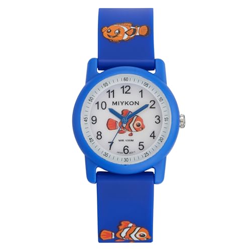 Image of Miykon Kids Watches for Boys and Girls - Educational Time-Telling Gift for Kids Aged 3-15, Toddlers, Preschoolers, and School-Aged Children - Easy to Read Analog Watch, Soft Resin Band, Japanese Quartz, 100M Water Resistant