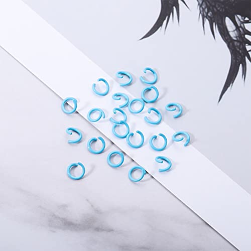 Agcfabs 100Pcs/Pack Multicolored Metal Open Jump Rings,Iron Ring Baking Paint Opening Ring For Diy Jewelry Making Findings Accessories Supplies (White) #TOP5