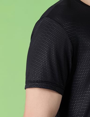 Image of Amazon Brand - Symbol Men's Active /Sports Tonal Printed T-Shirt | Round Neck | Regular Fit (Available in Plus Sizes)