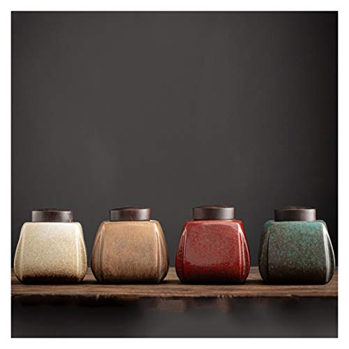 LJQZFWXX Zuckerdose Keramik große Tee-Kaffeekanne Retro-Haushalt versiegelter Tank Vorratsglas Haushaltszuckerdose mit Deckel (Farbe: 3 LJQZFWXX Zuckerdose Keramik große Tee-Kaffeekanne Retro-Haushalt versiegelter Tank Vorratsglas Haushaltszuckerdose mit Deckel (Farbe:
