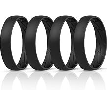 ThunderFit Silicone Rings for Him and Her, Rubber Engagement Bands Unisex - 1/4/5/7/8 Variety Multipack