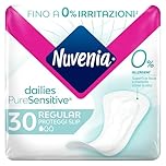 Nuvenia, Proteggi Slip Regular Pure Sensitive, Superficie Delicata per Pelli Sensibili, Confezione da 30 Salva Slip