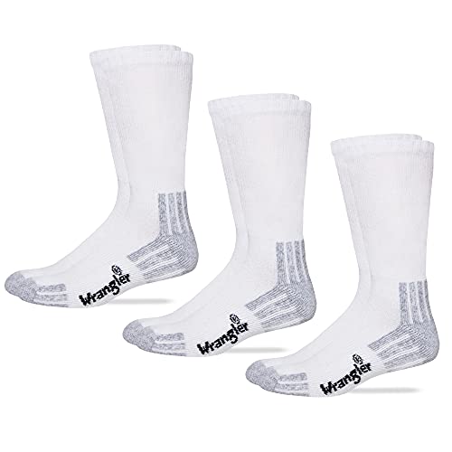 Wrangler Mens Cotton Medium Weight Half Cushion Crew Socks 3