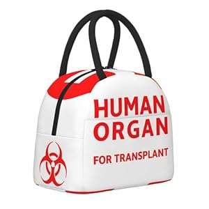 Human Organ Transplant Lunch Box – Medical Theme Portable Waterproof Container for Nurses & Doctors, Thermal Reusable Lunch Box for Hospital Shifts, Anatomy Student Gift