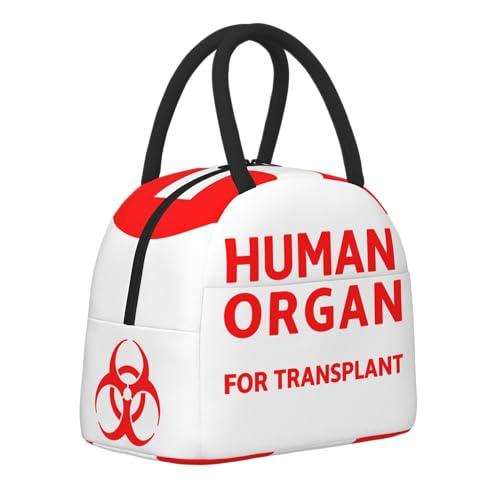 PAVQWEJ Human Organ Transplant Lunch Box - Medical Theme Portable Waterproof Container for Nurses & Doctors, Thermal Reusable Lunch Box for Hospital Shifts, Anatomy Student Gift