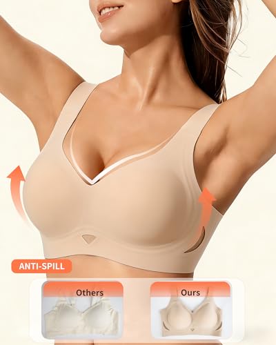 Image of Smoothing Bra Anti Sagging Wireless Push Up Bras for Women No Underwire Full Coverage Bra Comfy Bras for Women
