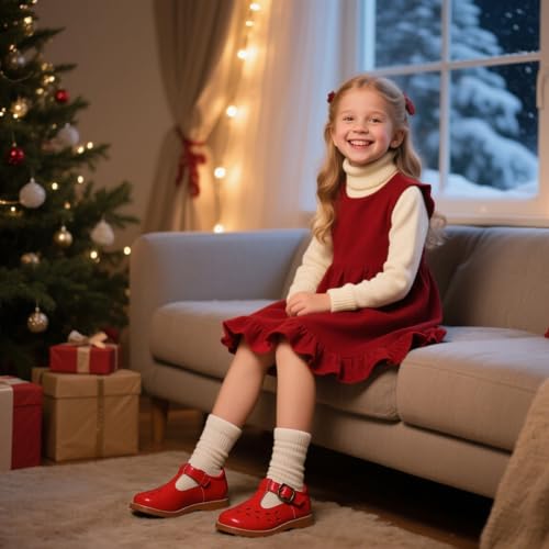 Image of Otter MOMO Toddler /Little Girls Mary Jane Slip-on School Uniform Party Dress Shoes