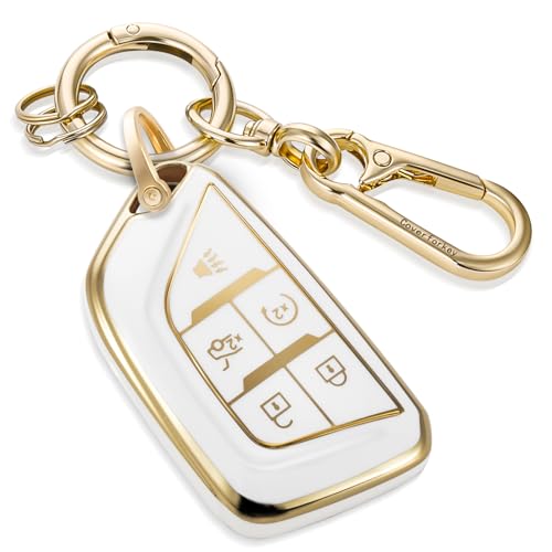 Image of Key Fob Cover for Cadillac, Silver Polished Carabiner