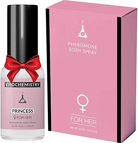 Pheromones For Women (PRINCESS) Body Spray - Elegant, Ultra Strength Organic Human Pheromones Fragrance Body Spray 50mL - [Human Grade Pheromones to Attract Men]