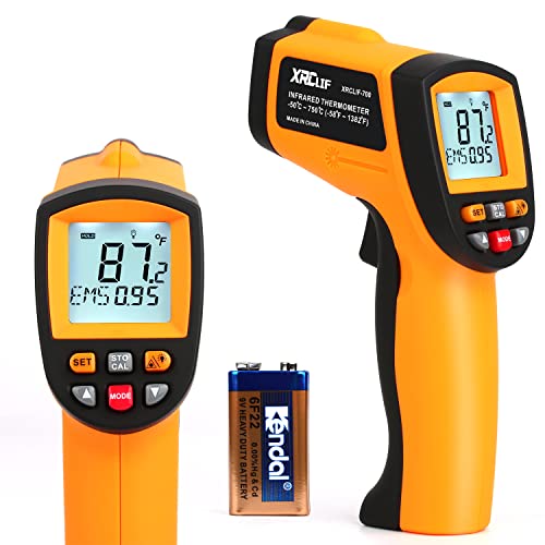 Infrared Thermometer (Not for Human)-58°F to 1382°F, Non-Contact Laser Temperature Gun with Alarm&amp; Data Saving, Temperature Thermometer Measuring Gun for Kitchen Cooking, BBQ, Ovens…