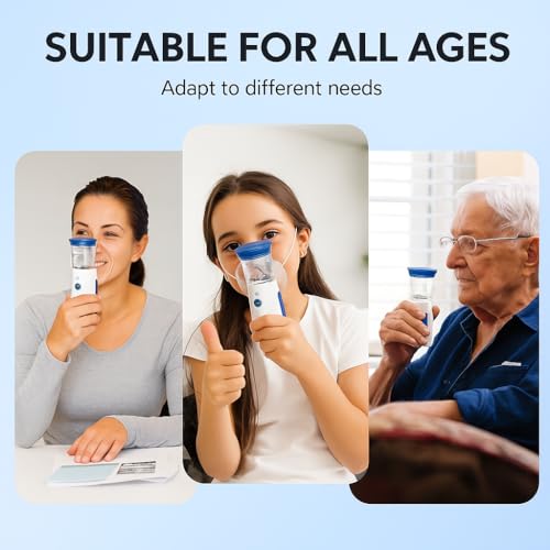 Image of Portable Nebulizer & Humidifier for Baby & Adults | Compact, Silent, Self-Cleaning Machine with Long Battery Life | Effective for Asthma, Cough, Sinus & Allergy Relief at Home
