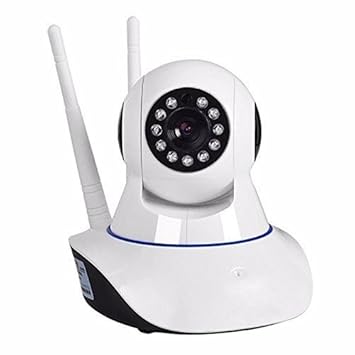 Smooni HD IP WiFi CCTV Camera for All Androids and iOS/Laptops/PC Supports up to 128GB SD Card (White)