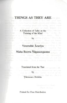 Paperback Things As They Are: A Collection of Talks on Training of the Mind Book