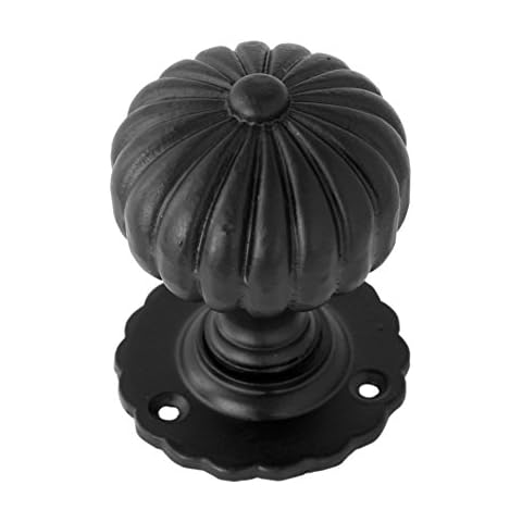 From the Anvil Black Flower Mortice Knob Set Cover