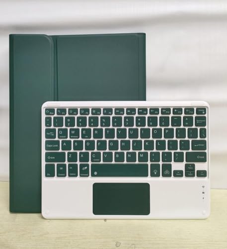 Image of ProElite TouchPad Keyboard case for Galaxy Tab A11 Plus 11 inch with S Pen Holder, Magnetic Detachable Wireless Bluetooth TouchPad Keyboard Built-in 7-Colors Backlit, Dark Green