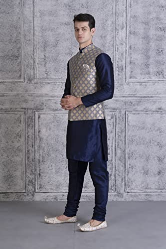 Image of UnM Men Silk Blend Classic Kurta Set