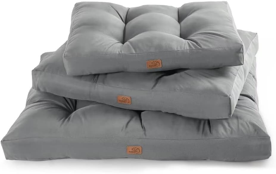 BEDSURE Hundekissen große Hunde waschbar - 111x89cm hundematratze XXL für große, mittelgroße Hunde Outdoor gepolstert Hundematte grau in 10cm Höhe, groß XL Hundebett für Haustiere