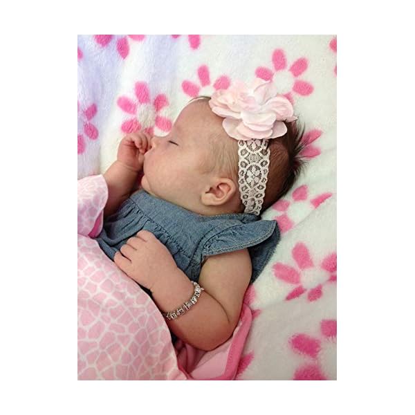 Personalized-Name-Luxury-Sterling-Silver-with-Pink-European-Crystal-Baby-Girl-Keepsake-Bracelet-BPNP Personalized Name Luxury Sterling Silver with Pink European Crystal Baby Girl Keepsake Bracelet (BPNP_M)