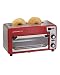 Hamilton Beach Toastation Oven with 2-Slice Toaster Combo, Ideal for Pizza, Chicken Nuggets, Fries and More, Red (22722)