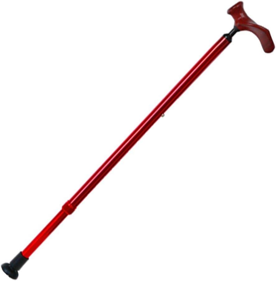 Walking Stick Old Man Non-Slip Cane Comfort Handle Telesheight Adjustable Crutch Trekking Pole-B