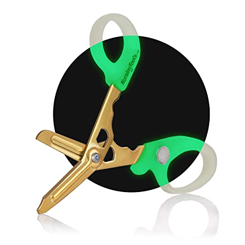 Hummingbird 4-in-1 Medical Scissors - Compact Pocket Size Trauma Shears for Nurses, Students, Practitioners & Medical Professionals (Glow in The Dark)