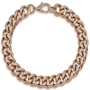 Pure Copper Bracelet for Men, Jewelry Gift Solid Copper Link Comfortable Wear Fashionable 8.5in Chain Valentine’s Day Men Women Buckle Design Accessories Rose Gold