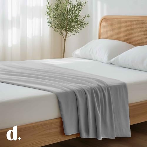 Miniatura 8 de Dreamzie Sabanas Encimera - 220x270 Gris - Microfibra Cepillada Ultrasuave Para Cama Doble 120x200 140x190 - Certificada Oeko-Tex