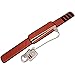 MediCrystal FIR Amethyst Belt - Negative Ion - Far Infrared Heat - 100% Jewelry Natural Amethyst Gems - FDA Registered Manufacturer - High End Red Brown Eco Leather (Pad 18”L x 8”W, Strap 55"L)