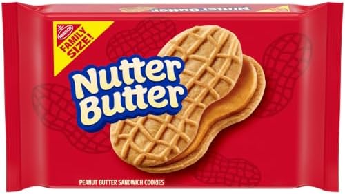 Nutter Butter, Peanut Butter Sandwich Cookies, Family Size, 16 Ounce