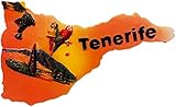 Imán decorativo para frigorífico, diseño de mapa de Tenerife España, ideal como recuerdo de resina