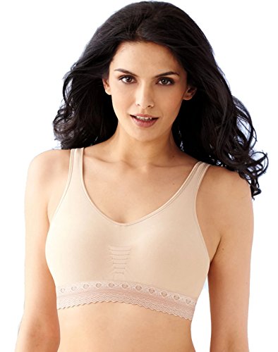 Image of Bali Women's Microfiber Bralette Pack, Comfort Revolution Seamless T-Shirt Bra, Crop Top Bralette, 2-Pack